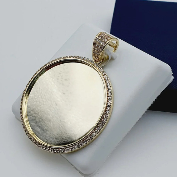 "14K Gold Plated Cubic Zircon Pendant, EVBRS547 - Picture 1 of 11